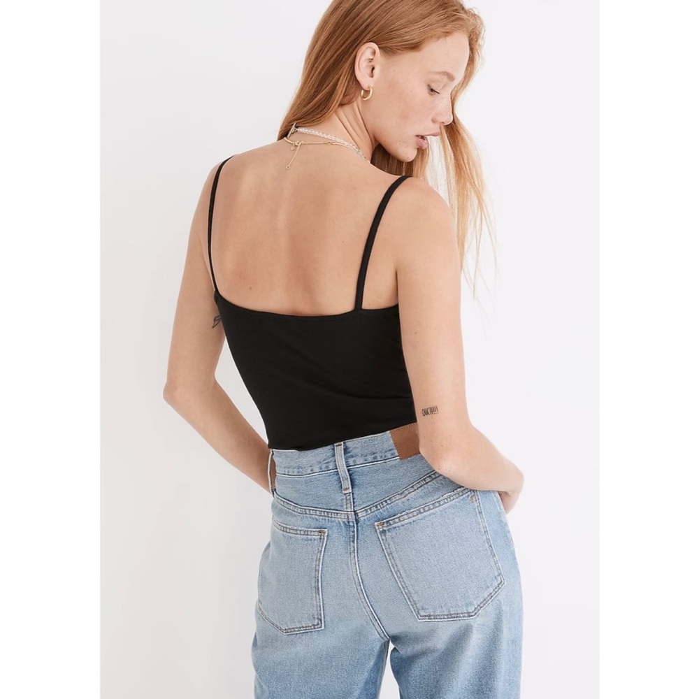 Madewell Ribbed Cami Thong Bodysuit - Picture 2 of 8